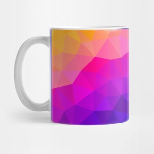 Orange to Blue Sunrise Gradient Geometric Abstract Design Mug